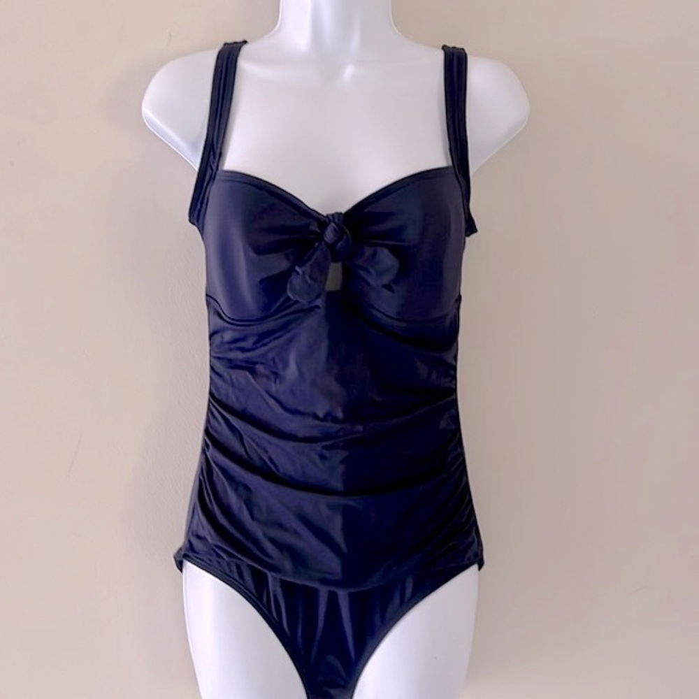 Tommy Bahama one piece navy swimsuit 10